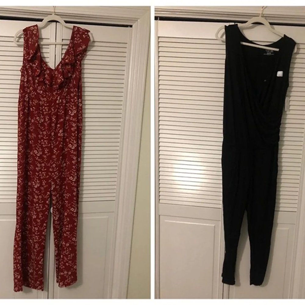 Two Medium Maternity Jumpsuits